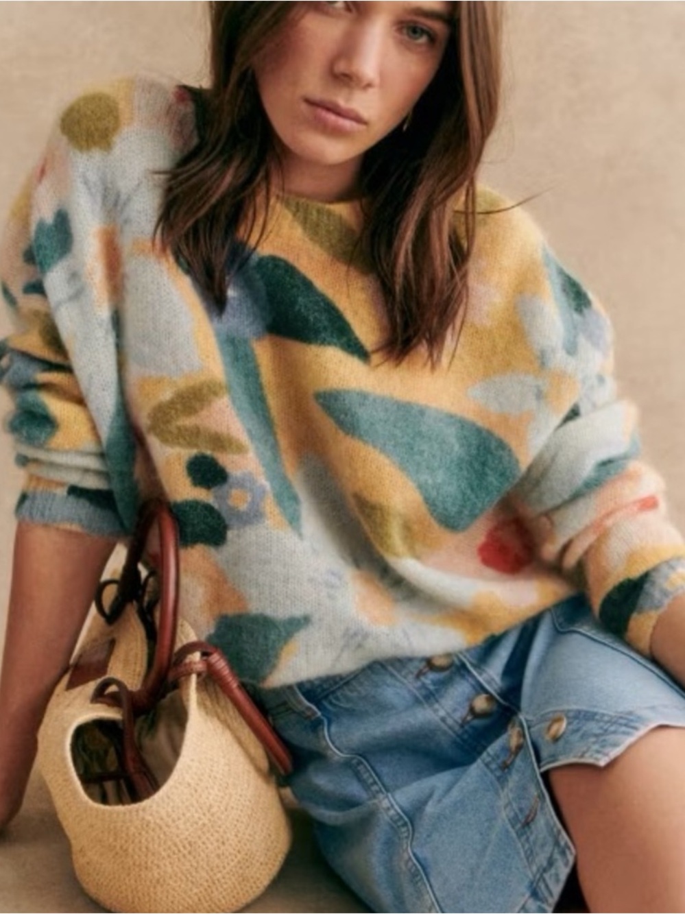 Sezane Isadora Jumper in flowers